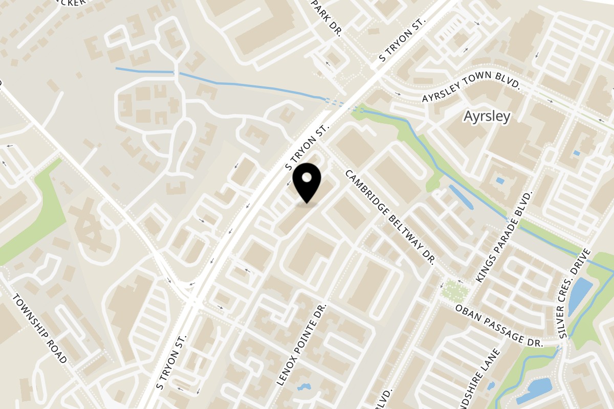 Map showing the location of Passage To India Indian Cuisine Passage to India - South Tryon on 8943 S Tryon St D in Charlotte